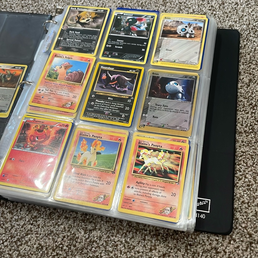400+ Pokémon cards, stack of trainer cards and a stack of energy cards